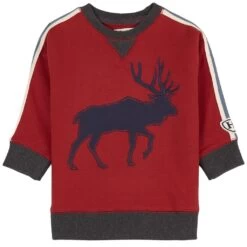 Hatley Winter Elk Graphic Sweatshirt Red