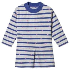 Hatley Glimmer Hearts Stripe Dress Blue