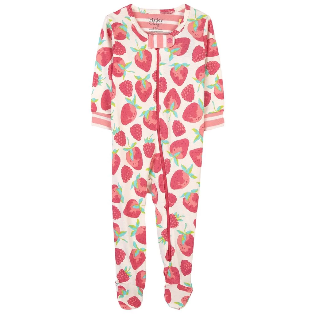 Hatley Delicious Berries Print Footed Baby Body Pink 3 Hatley Delicious Berries Print Footed Baby Body Pink