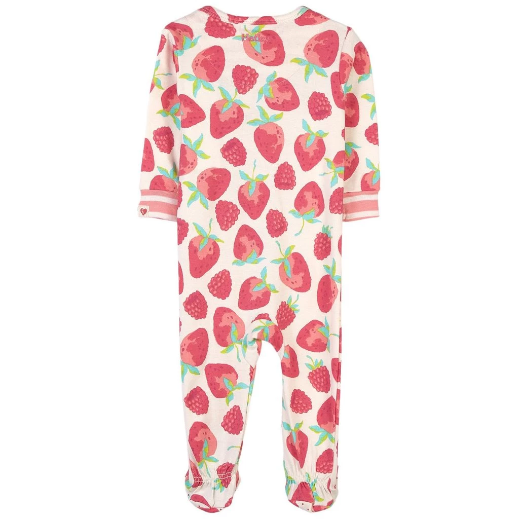 Hatley Delicious Berries Print Footed Baby Body Pink 4 Hatley Delicious Berries Print Footed Baby Body Pink - Image 2