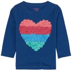 Hatley Heart Floral T-Shirt Blue Quartz
