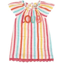 Hatley Carnival Stripes Dress Pink