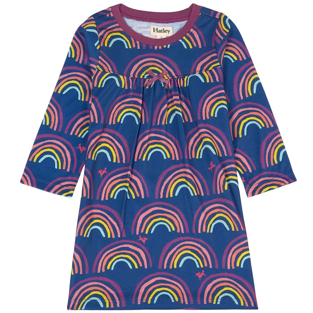 Hatley Rainbow Dreams Printed Night Dress Blue Quartz 3 Hatley Rainbow Dreams Printed Night Dress Blue Quartz