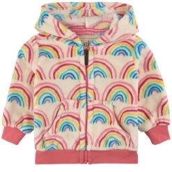 Hatley Printed Fleece Jacket Cream