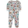 Hatley Cute Pups Print Footed Baby Body Gray 1 Hatley Cute Pups Print Footed Baby Body Gray -Kids Fashion World 1024x1024 21