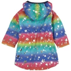 Hatley Star Print Rainbow Colored Rain Jacket Pink Yarrow -Kids Fashion World 1024x1024 218