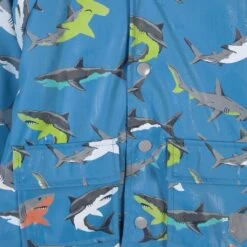 Hatley Shark Print Rain Jacket Blue -Kids Fashion World 1024x1024 222