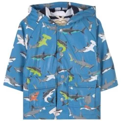 Hatley Shark Print Rain Jacket Blue -Kids Fashion World 1024x1024 223