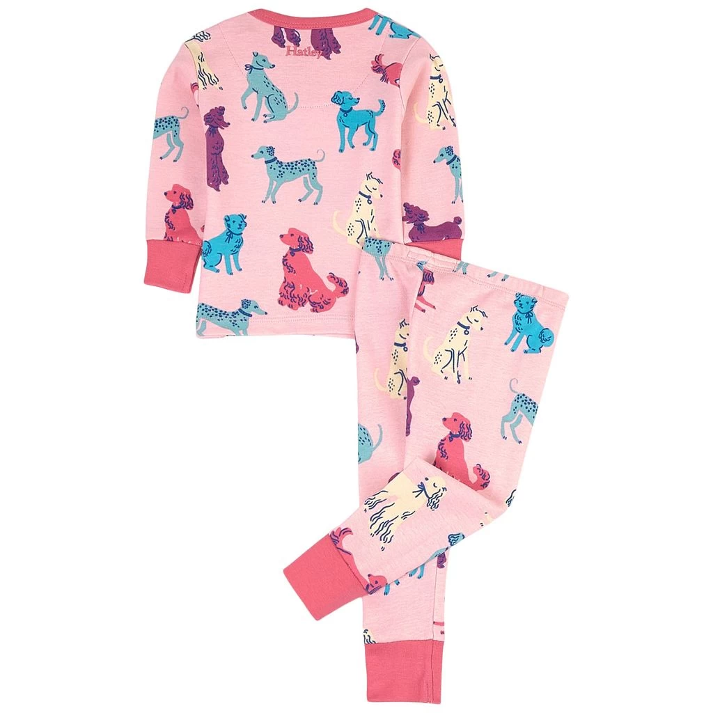 Hatley GOTS Perfect Pups Printed Pajama Orchid Pink 4 Hatley GOTS Perfect Pups Printed Pajama Orchid Pink - Image 2