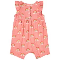 Hatley Over The Rainbow Romper Pink