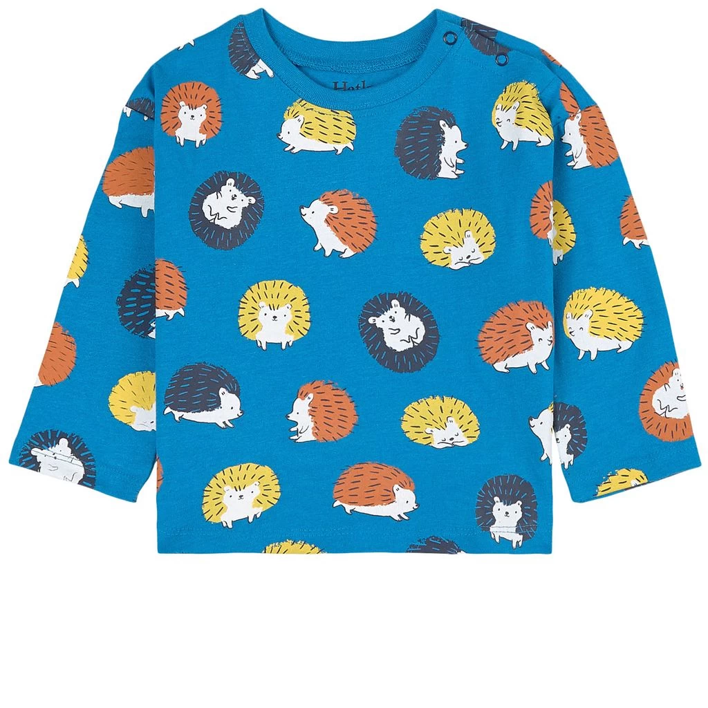 Hatley Happy Hedgehog Printed Baby T-Shirt Diva Blue 3 Hatley Happy Hedgehog Printed Baby T-Shirt Diva Blue