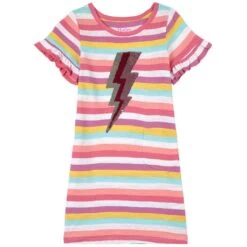 Hatley Striped T-Shirt Dress Pink