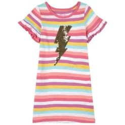 Hatley Striped T-Shirt Dress Pink -Kids Fashion World 1024x1024 53
