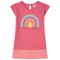 Hatley Over The Rainbow Terry Dress Pink
