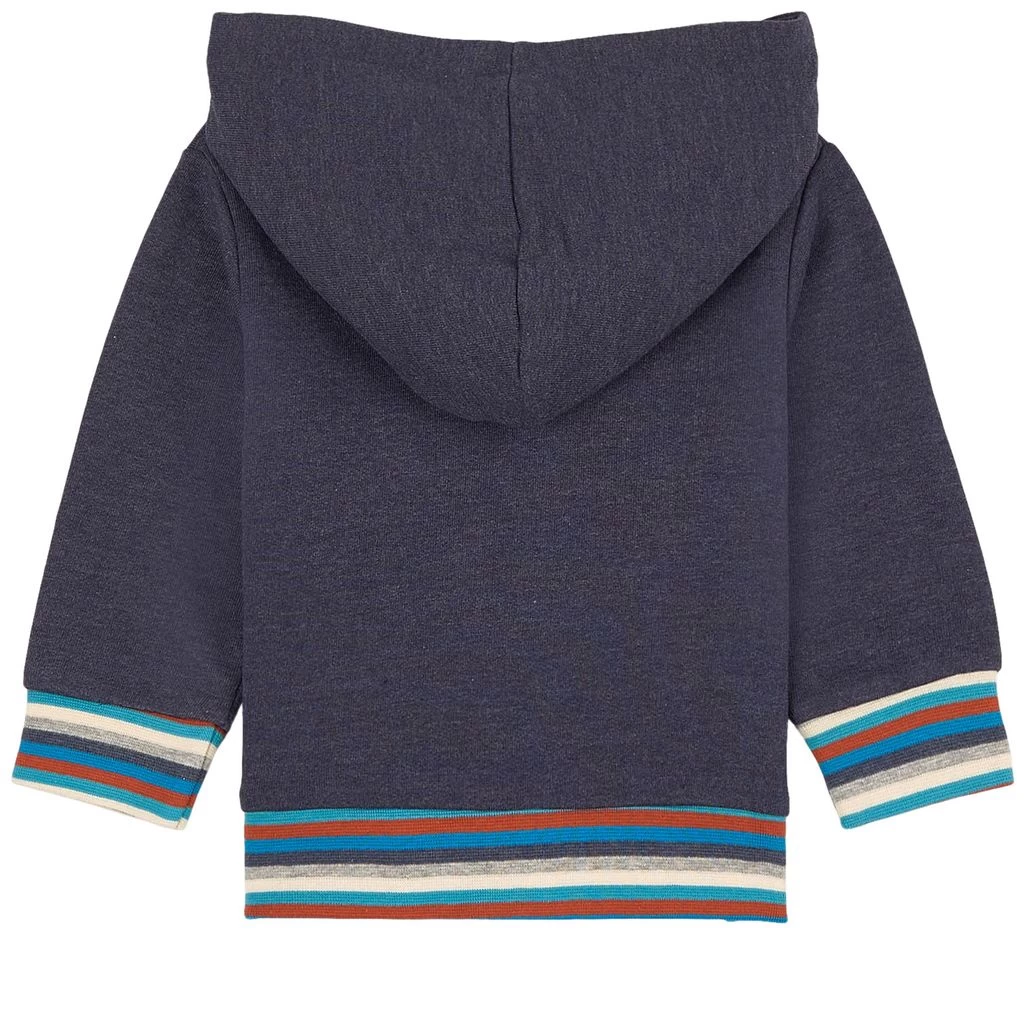 Hatley Strolling Stegosaurus Baby Hoodie Blue 4 Hatley Strolling Stegosaurus Baby Hoodie Blue - Image 2