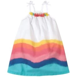 Hatley Rainbow Waves Dress White
