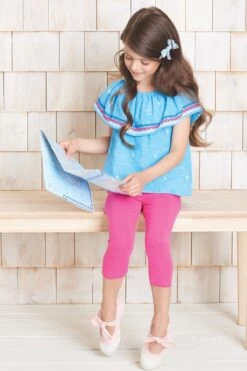 Hatley Fancy Flamingos Girls Shirt -Kids Fashion World 1fuschiacaprigirlsleggingA