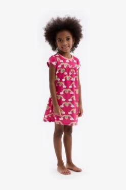 Hatley Pink Rainbow Arch Short Sleeve Nightdress