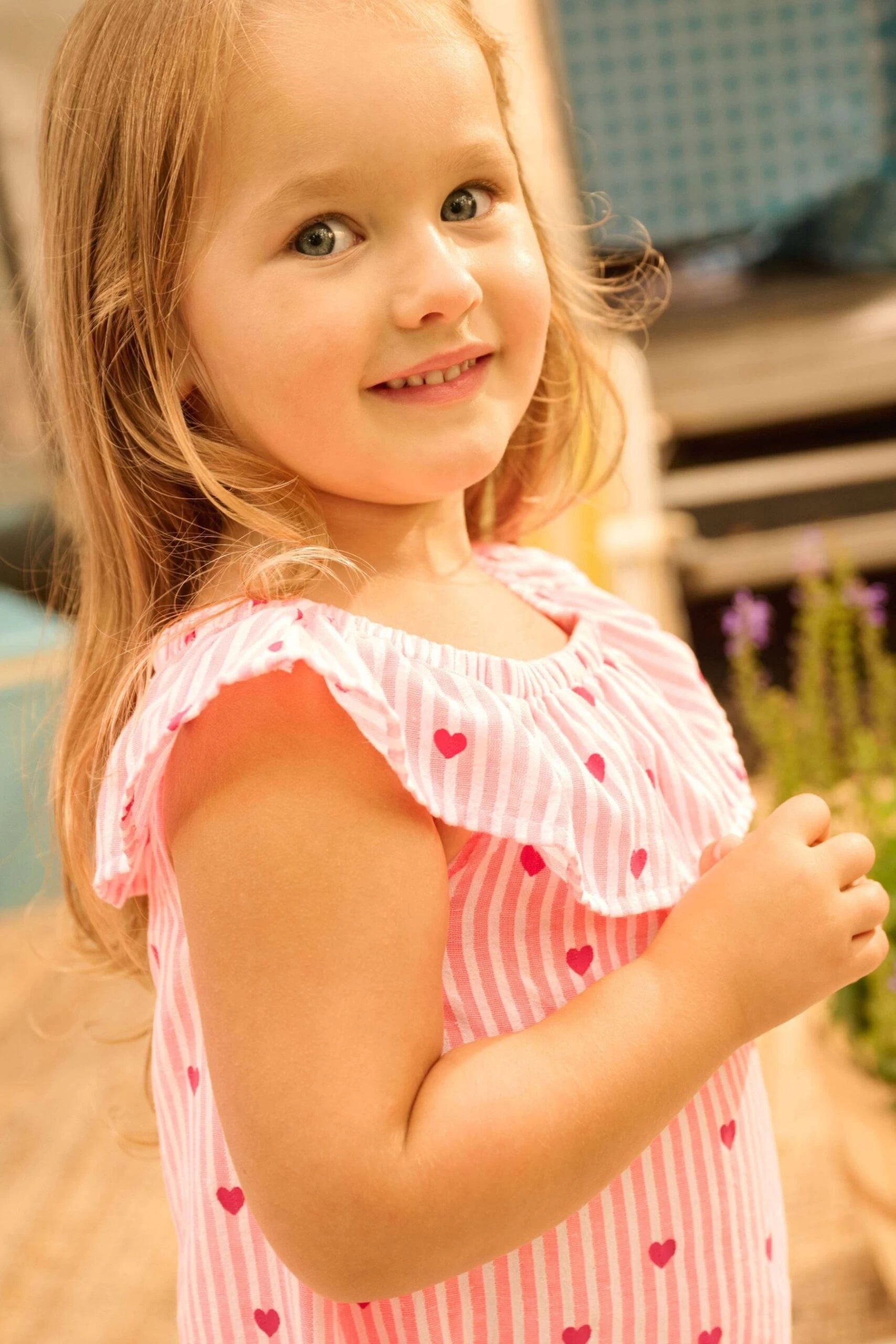 Hatley Toddler Pink Sweet Hearts Ruffle A-Line Dress 7 Hatley Toddler Pink Sweet Hearts Ruffle A-Line Dress - Image 5