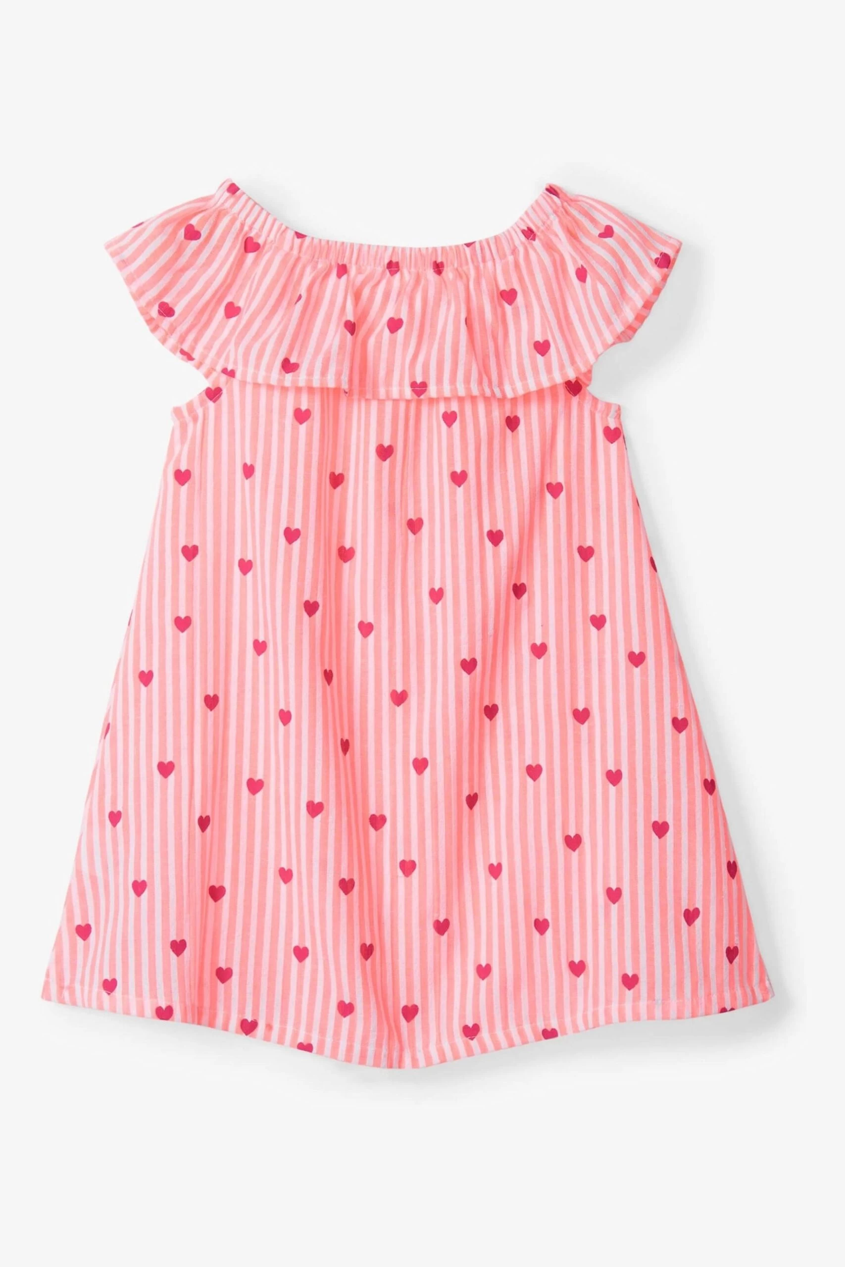 Hatley Toddler Pink Sweet Hearts Ruffle A-Line Dress 9 Hatley Toddler Pink Sweet Hearts Ruffle A-Line Dress - Image 7
