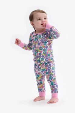 Hatley Retro White Floral Pyjama Set