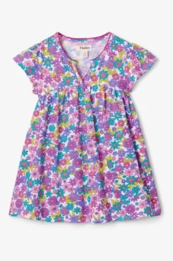 Hatley Retro White Floral Pocket Puff Dress