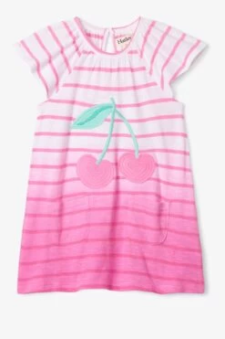 Hatley White Summer Cherries Easy Raglan Dress
