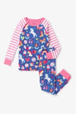 Hatley Blue Groovy Doodle Raglan Pyjama Set