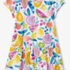 Hatley White Fruit Explosion Gathered Dress -Kids Fashion World D49650s