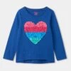 Girls Shirt Hatley Floral Heart -Kids Fashion World floral heart long sleeve 1 blue quartz d1711ae4 67b6 4979 90b3 a1644f5906cf