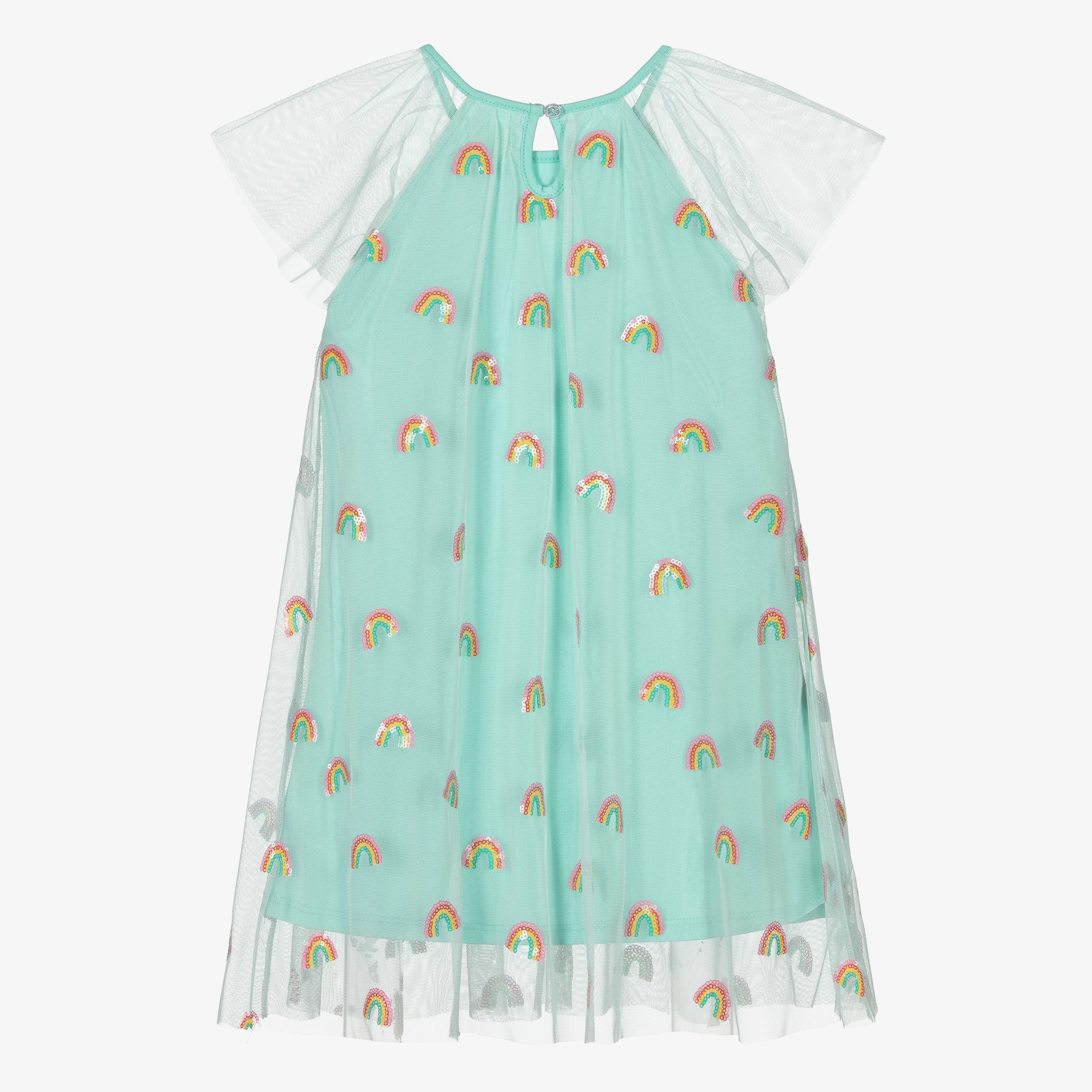 Hatley Aqua Blue Jersey & Tulle Dress 4 Hatley Aqua Blue Jersey & Tulle Dress - Image 2