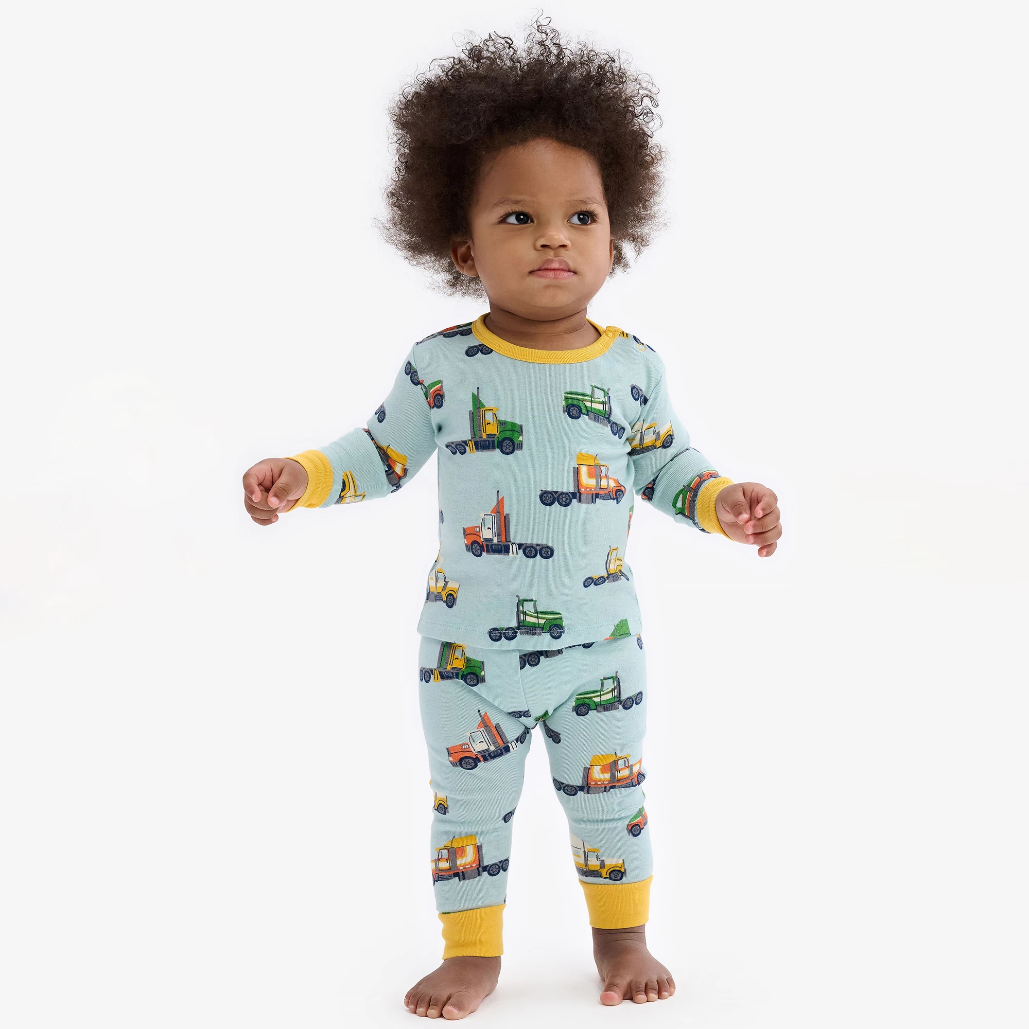 Hatley Baby Boys Blue Cotton Truck Pyjamas 4 Hatley Baby Boys Blue Cotton Truck Pyjamas - Image 2