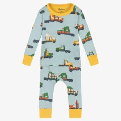 Hatley Baby Boys Blue Cotton Truck Pyjamas