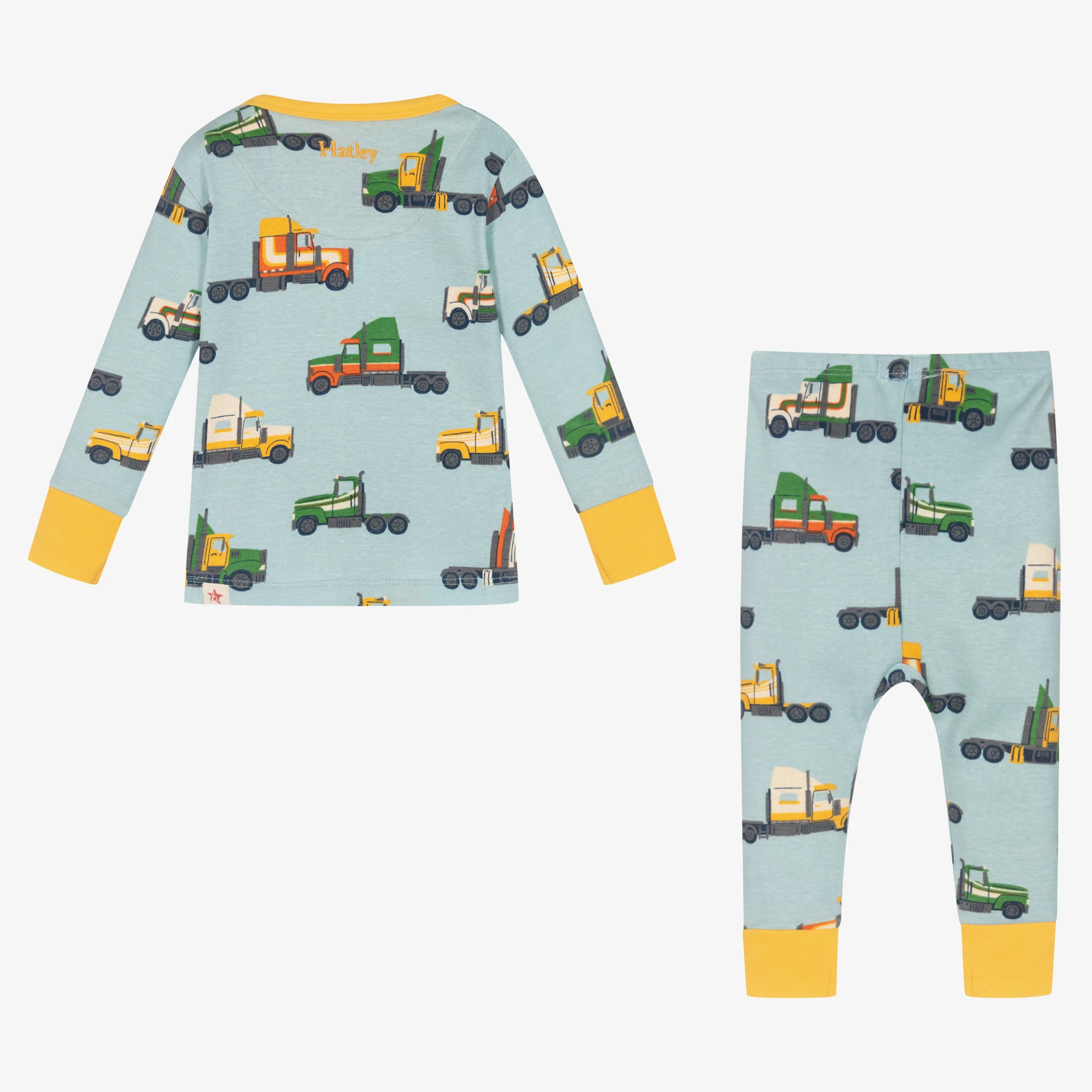 Hatley Baby Boys Blue Cotton Truck Pyjamas 6 Hatley Baby Boys Blue Cotton Truck Pyjamas - Image 4