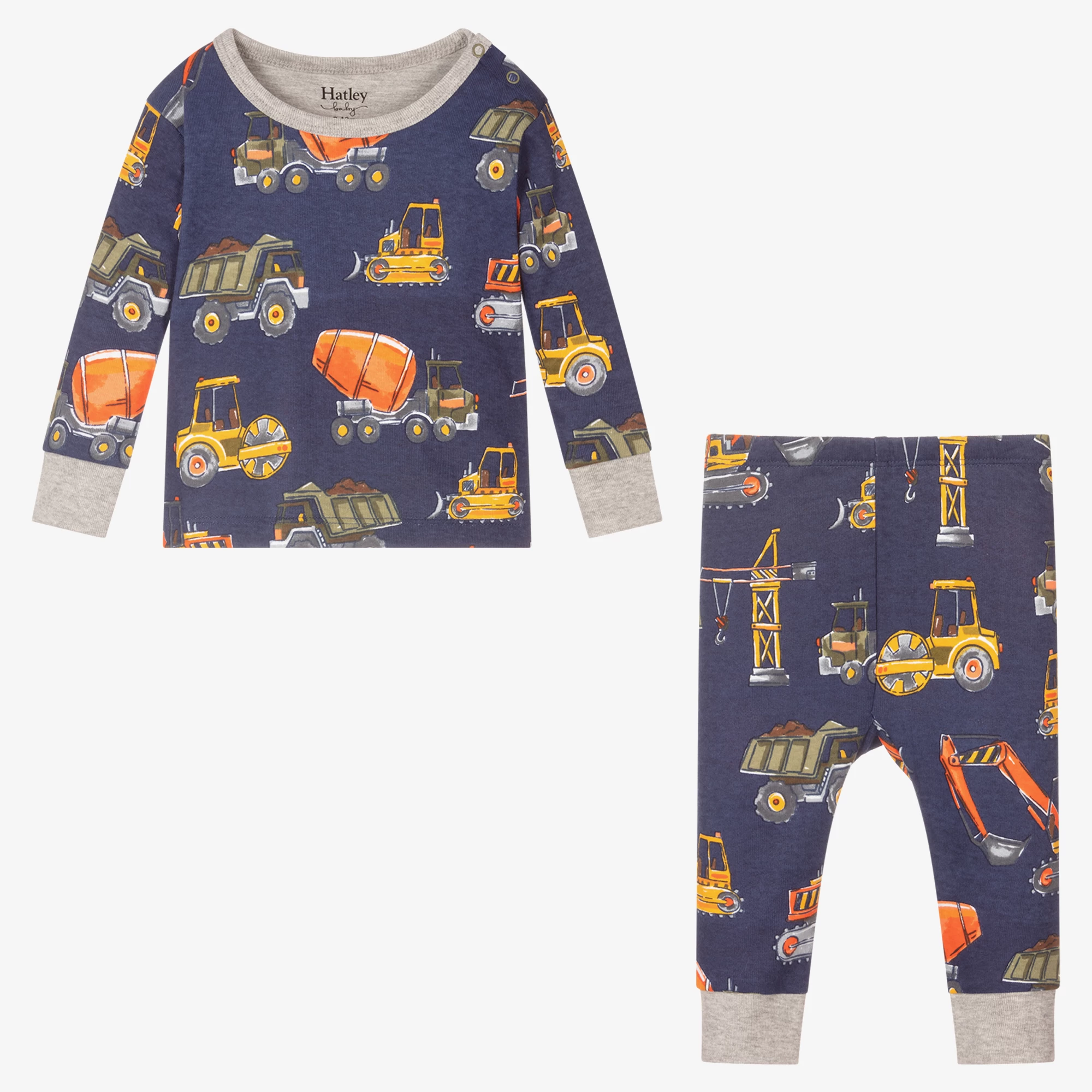 Hatley Baby Boys Blue Trucks Pyjamas 4 Hatley Baby Boys Blue Trucks Pyjamas - Image 2
