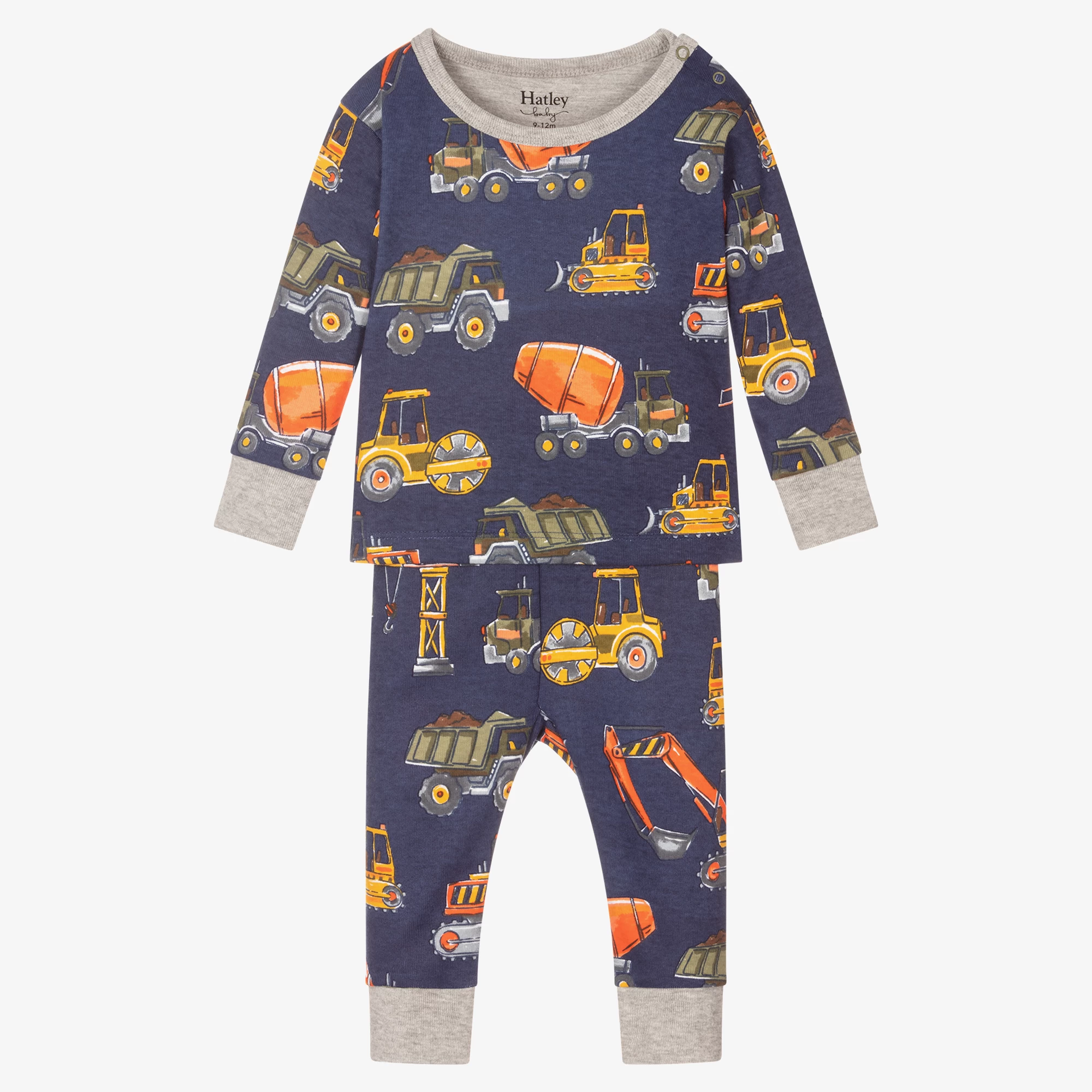 Hatley Baby Boys Blue Trucks Pyjamas 3 Hatley Baby Boys Blue Trucks Pyjamas