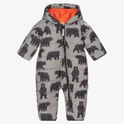 Hatley Baby Boys Grey Bear Snowsuit
