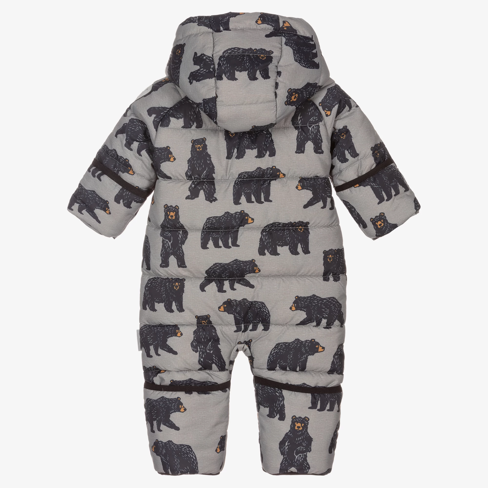 Hatley Baby Boys Grey Bear Snowsuit 4 Hatley Baby Boys Grey Bear Snowsuit - Image 2