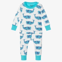 Hatley Baby Boys White Whale Pyjamas