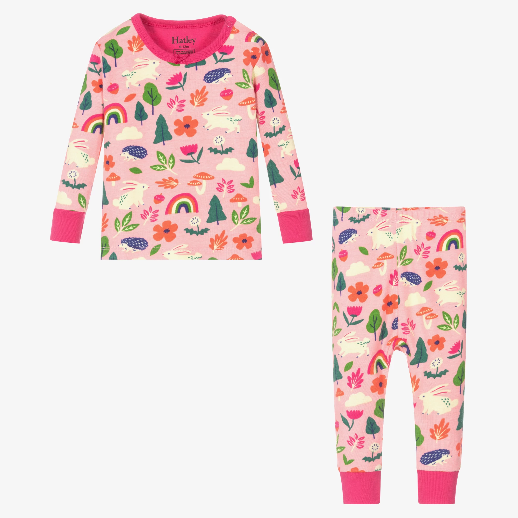 Hatley Baby Girls Pink Cotton Pyjamas 5 Hatley Baby Girls Pink Cotton Pyjamas - Image 3