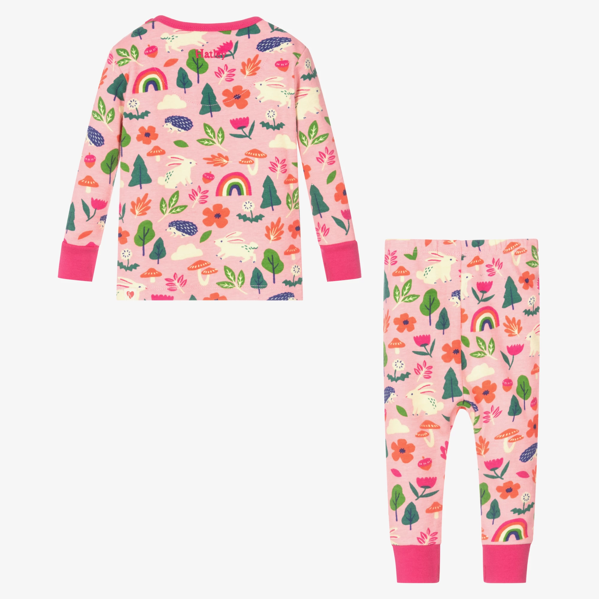 Hatley Baby Girls Pink Cotton Pyjamas 6 Hatley Baby Girls Pink Cotton Pyjamas - Image 4