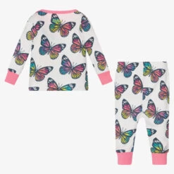 Hatley Baby Girls White Butterfly Pyjamas -Kids Fashion World hatley baby girls white butterfly pyjamas 515057 1a12f01aa76e574544af5b1e727393a5296305d4
