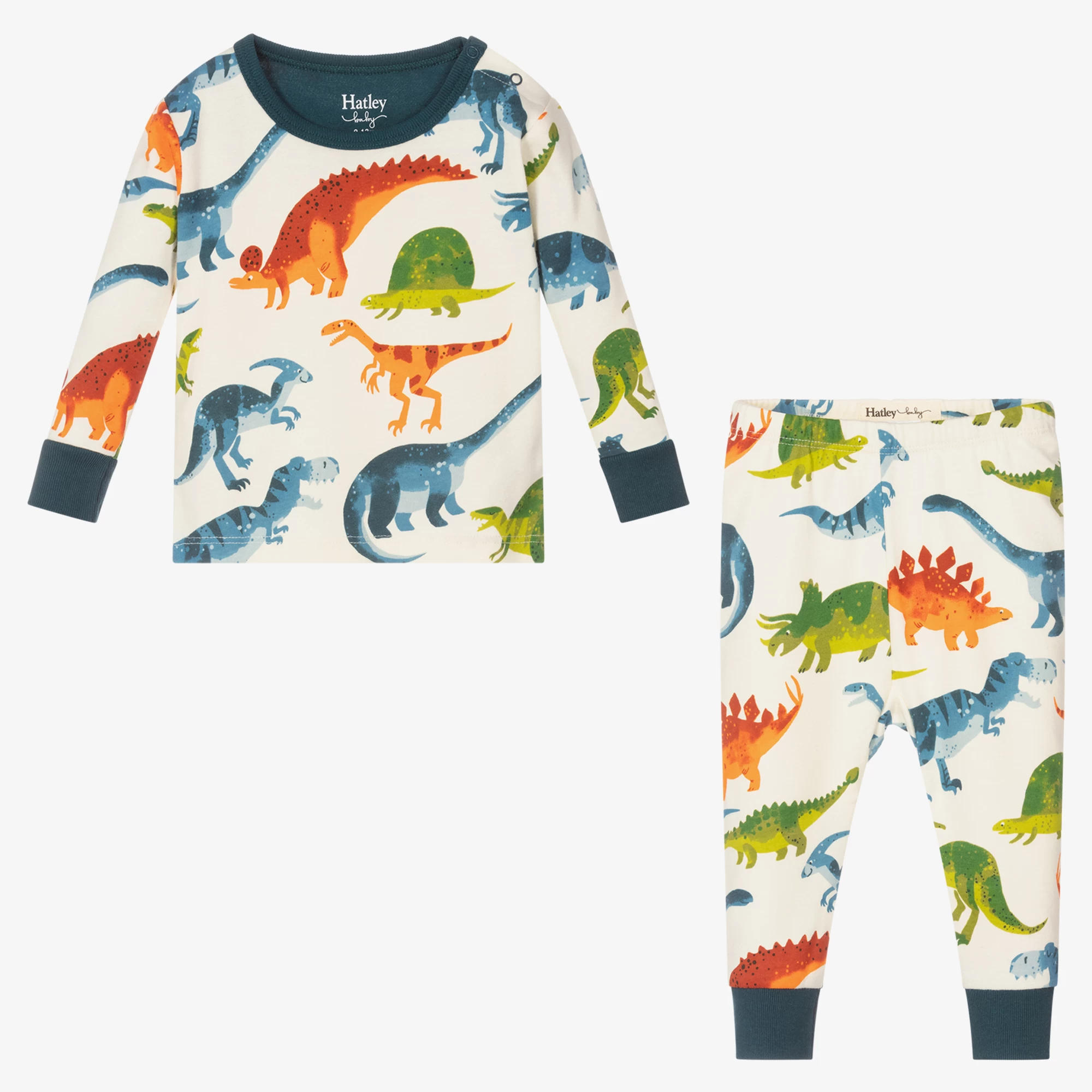 Hatley Baby Ivory Dinosaur Pyjamas 4 Hatley Baby Ivory Dinosaur Pyjamas - Image 2