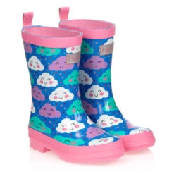 Hatley Blue Clouds Rain Boots