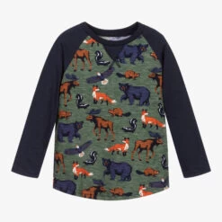Hatley Blue & Green Animals Top