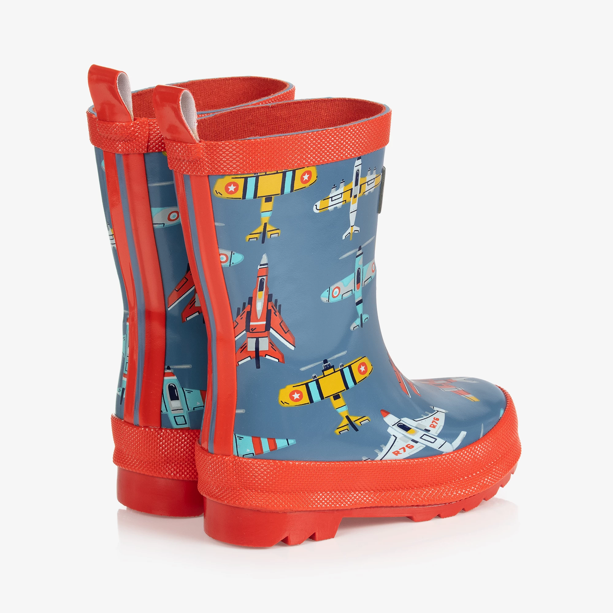 Hatley Boys Blue Aircrafts Rain Boots 4 Hatley Boys Blue Aircrafts Rain Boots - Image 2