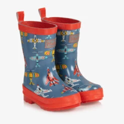 Hatley Boys Blue Aircrafts Rain Boots