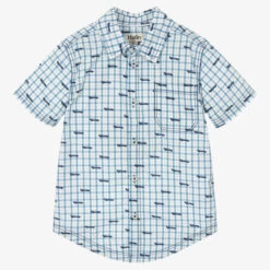Hatley Boys Blue Checked Cotton Shirt