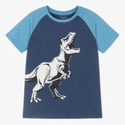 Hatley Boys Blue Cotton Dinosaur T-Shirt