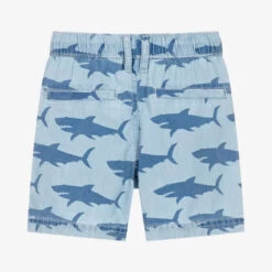Hatley Boys Blue Cotton Shark Print Shorts -Kids Fashion World hatley boys blue cotton shark print shorts 514966 c757257d742deb5af3e574d41a52e3189396ddb0